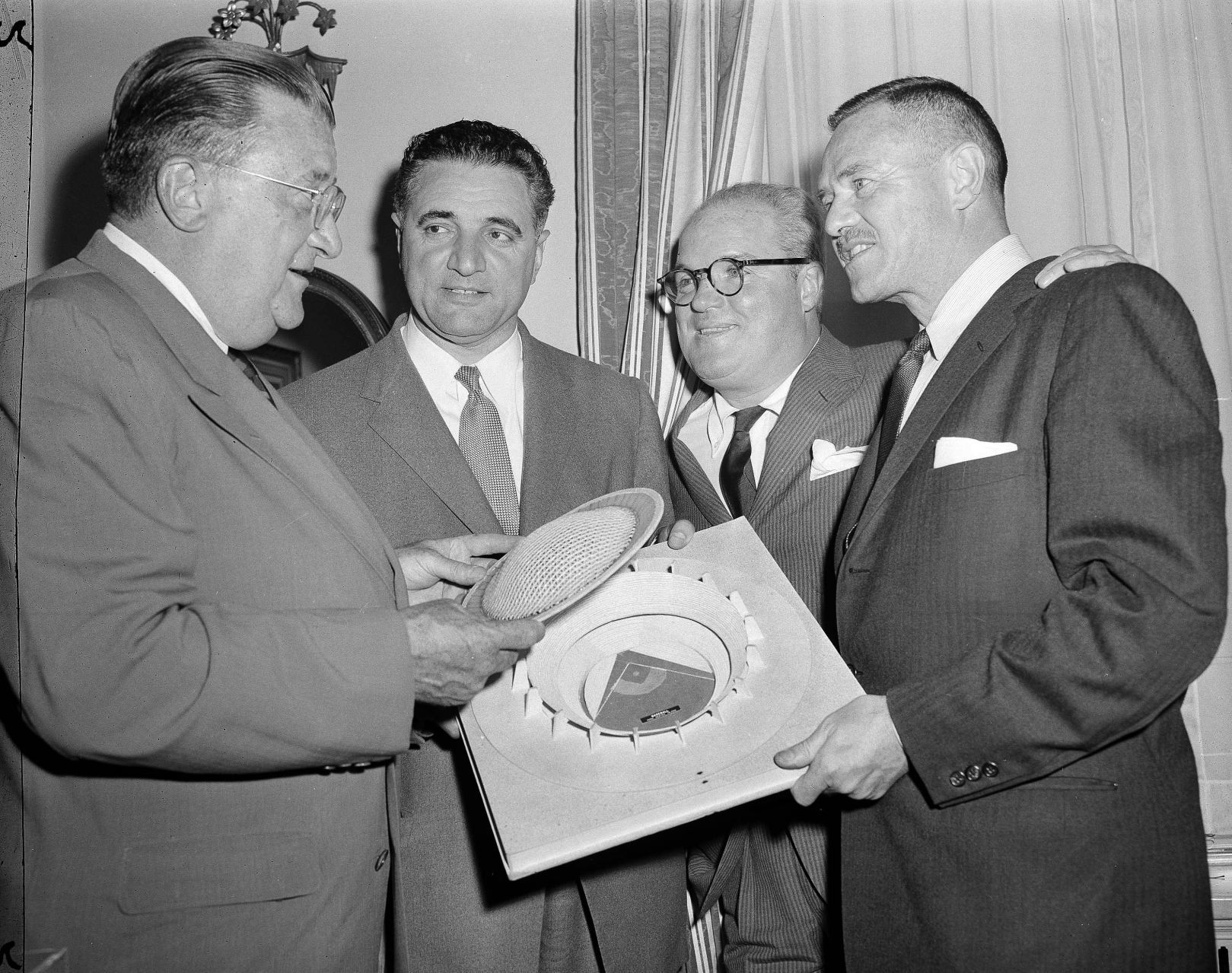 Walter O'Malley, George Christopher, Horace Stoneham, Francis McCarthy